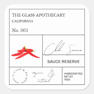 Apothecary Hot Chilli Label