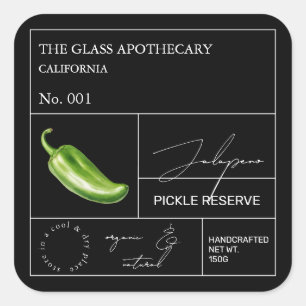 Apothecary Jalapeno Label