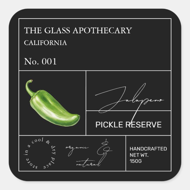 Apothecary Jalapeno Label (Front)