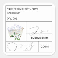 Apothecary Jasmine Bubble Bath Label