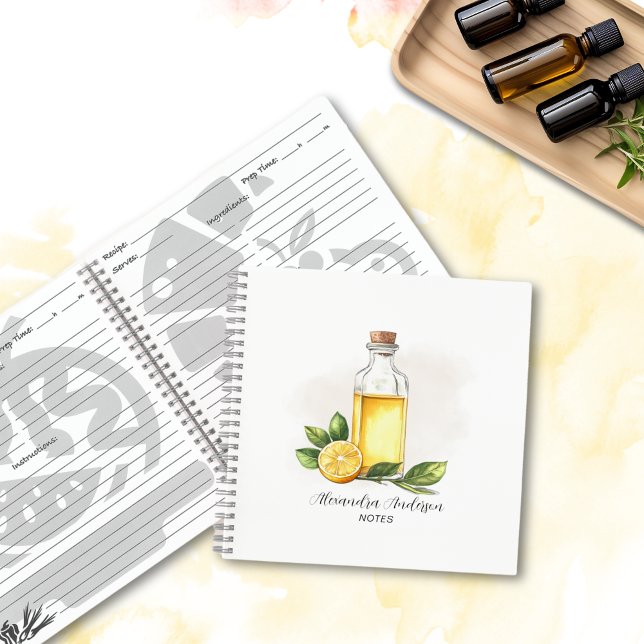 Apothecary Lemon Citrus Essential Oils Watercolor Notebook (Apothecary Lemon Citrus Essential Oils Watercolor Notebook )