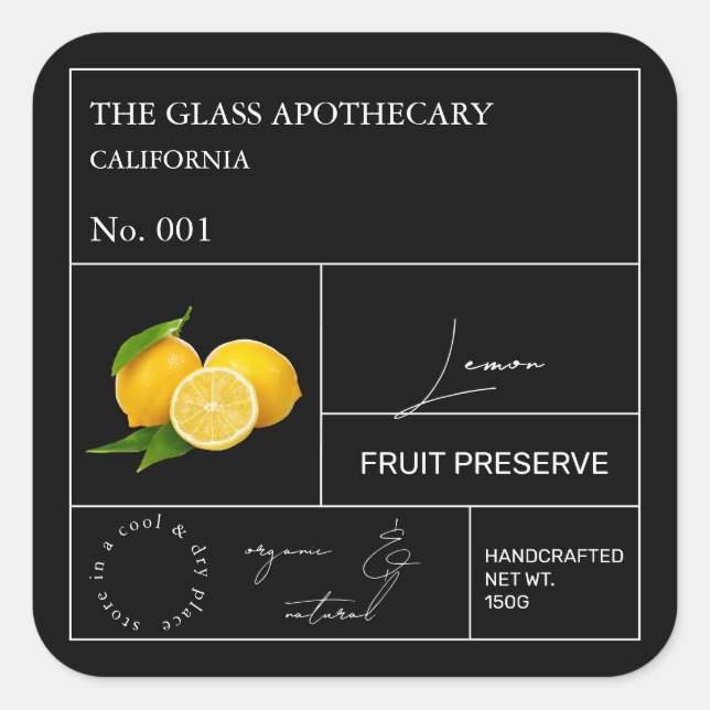 Apothecary Lemon Label (Front)