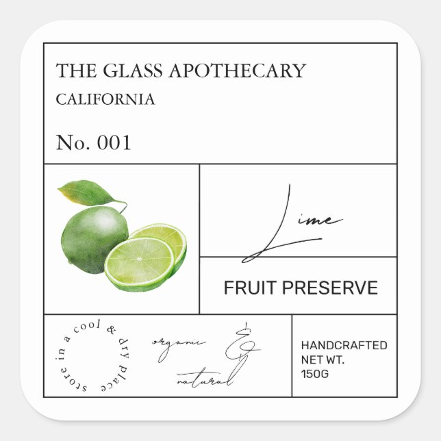 Apothecary Lime Label (Front)