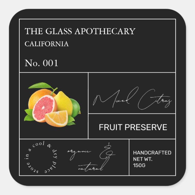 Apothecary Mixed Citrus Label (Front)