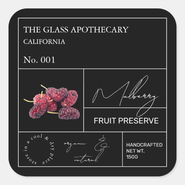 Apothecary Mulberry Label (Front)