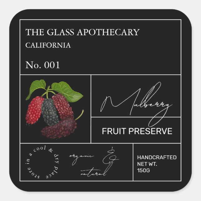 Apothecary Mulberry Label (Front)