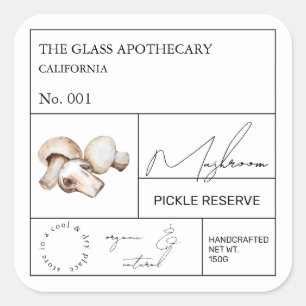 Apothecary Mushroom Label