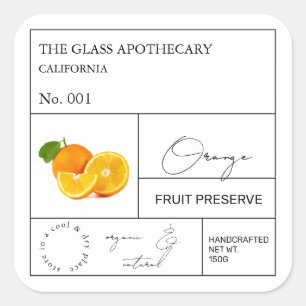 Apothecary Orange Label