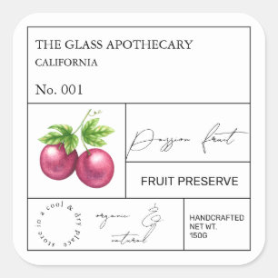 Apothecary Passion Fruit Label