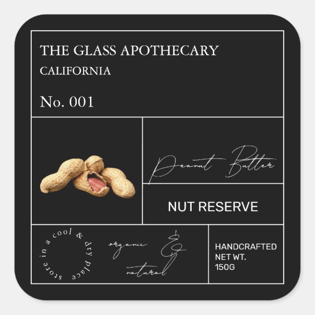 Apothecary Peanut Label (Front)