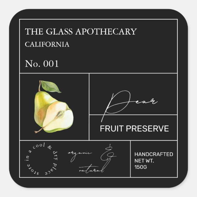 Apothecary Pear Label (Front)