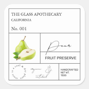 Apothecary Pear Label