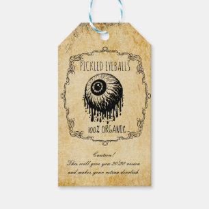 Apothecary Pickled Eyeballs Vintage Halloween Gift Tags