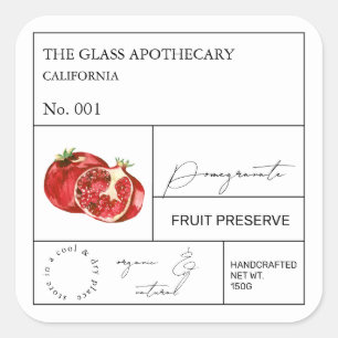 Apothecary Pomegranate Label