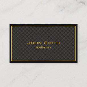 Apothecary Professional Gold Frame Diamond Grids Business Card