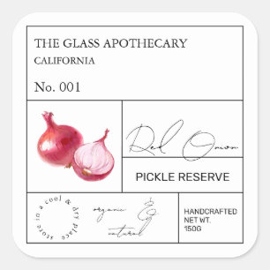 Apothecary Red Onion Label