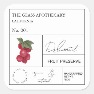 Apothecary Redcurrant Label
