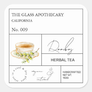 Apothecary Rooibos Herbal Tea  Label