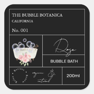 Apothecary Rose Bubble Bath Label