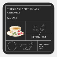 Apothecary Rosehip Herbal Tea Label