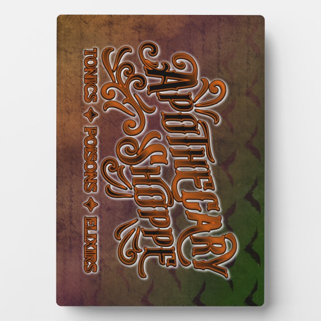 Apothecary Shoppe Halloween Gothic Sign Plaque (Front)