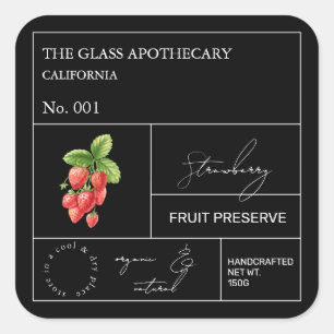 Apothecary Strawberry Label