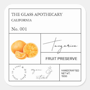 Apothecary Tangerine Label