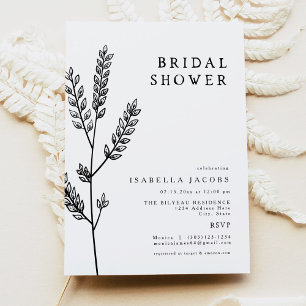 APOTHECARY Vintage Rustic Botanical Bridal Shower Invitation