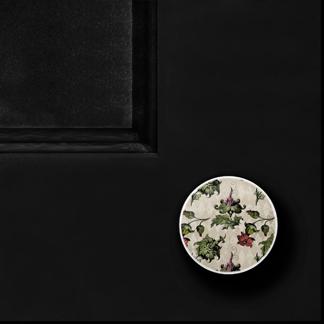 Apothecary Witch Plant | Steampunk Botanical Herbs Ceramic Knob (Creator Uploaded)