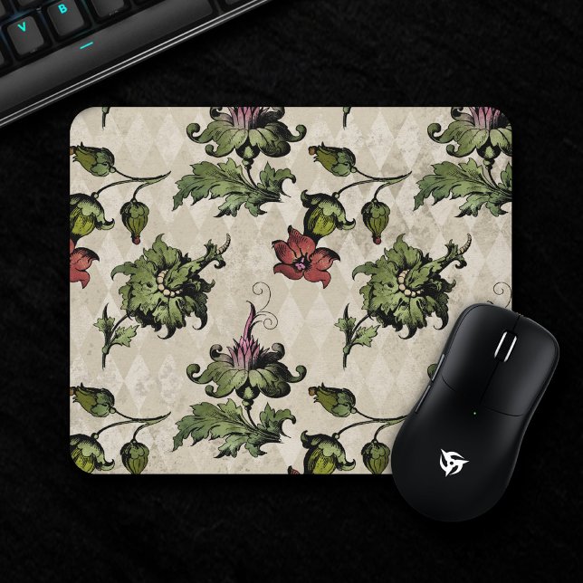 Apothecary Witch Plant | Steampunk Botanical Herbs Mouse Pad (Creator Uploaded)