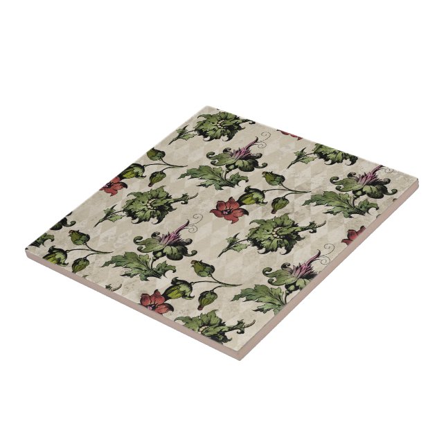 Apothecary Witch Plant | Steampunk Botanical Herbs Tile (Side)