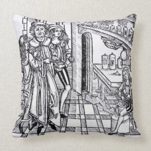 Apothecary's shop, from 'Das Buch der Cirugia' pub Cushion