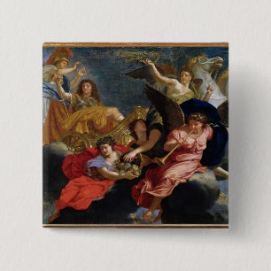 Apotheosis of King Louis XIV of France 15 Cm Square Badge