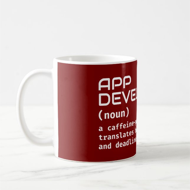 App Developer Coffee Mug – Definition Humour (Left)