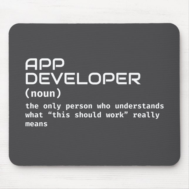 App Developer Definition Mouse Pad (Front)