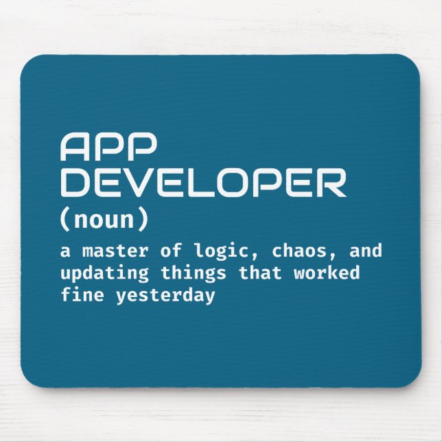 App Developer - Funny Job Definition Mouse Pad (Front)