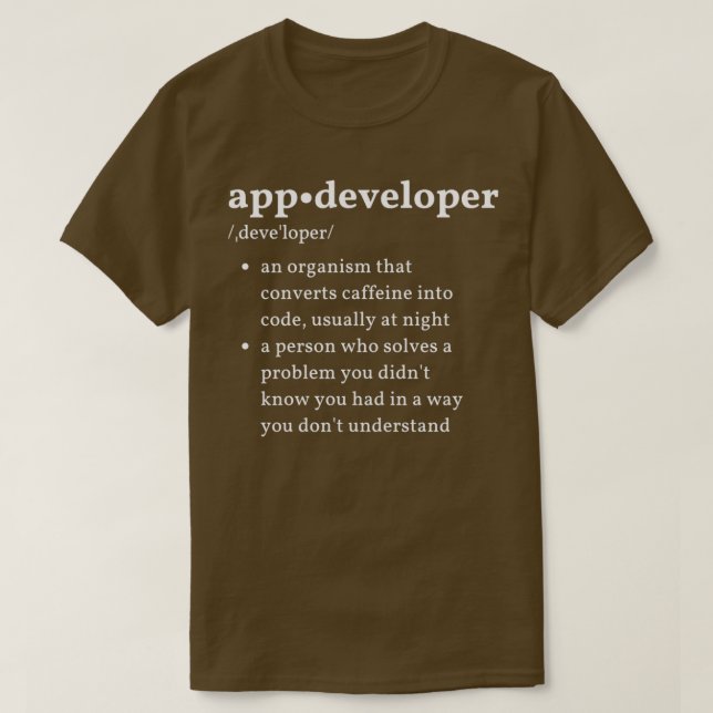 App Developer T-Shirt (Design Front)