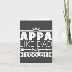 Appa Cooler Funny Korean Dad Father's Day Quote  Card