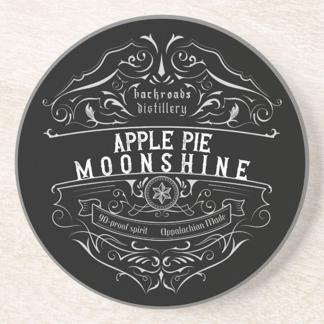 Appalachia Moonshine Label Coaster (Front)