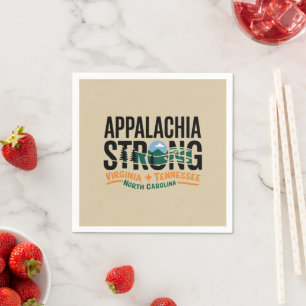 Appalachia Strong Mountain Outdoors Hiking NC Napkin