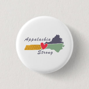 Appalachia Strong NC Mountains 3 Cm Round Badge