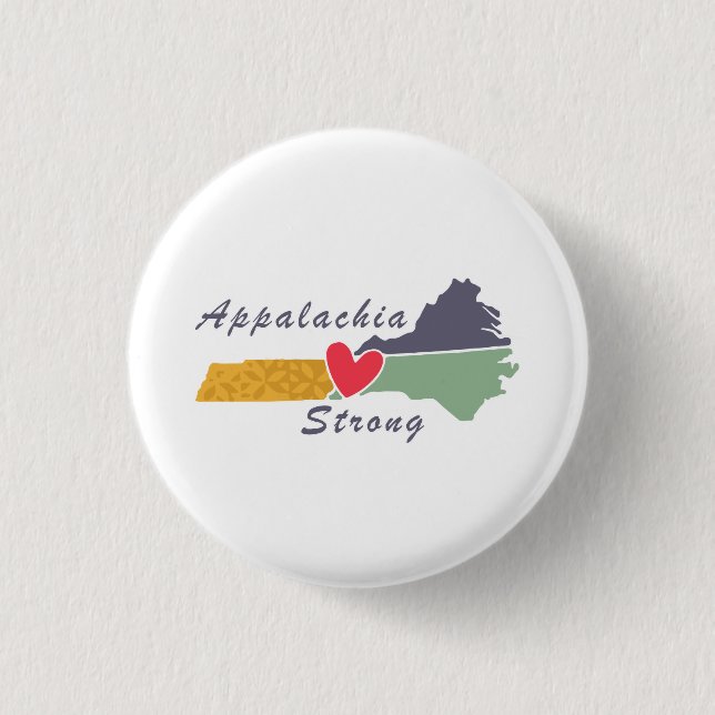 Appalachia Strong NC Mountains 3 Cm Round Badge (Front)