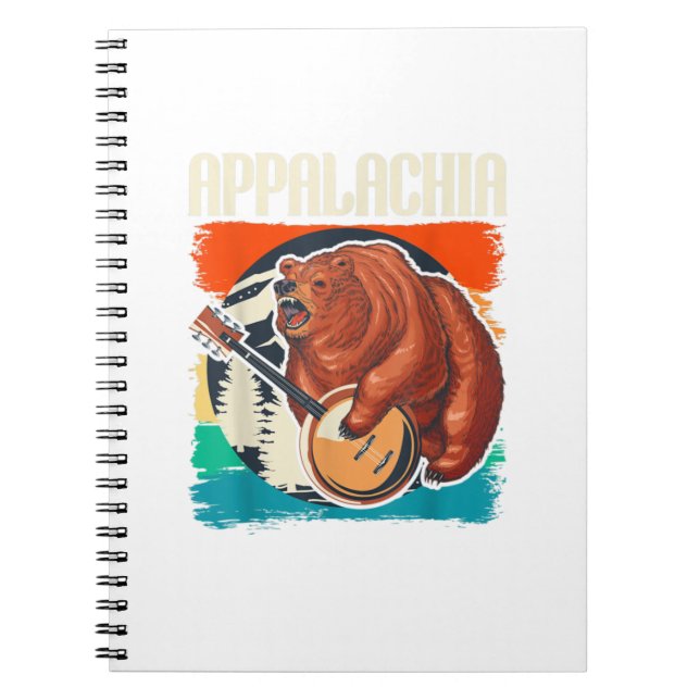 Appalachia   Vintage Banjo Player Bluegrass Musici Notebook (Front)