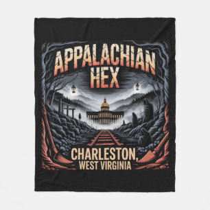 Appalachian Hex Charleston West Virginia Halloween Fleece Blanket