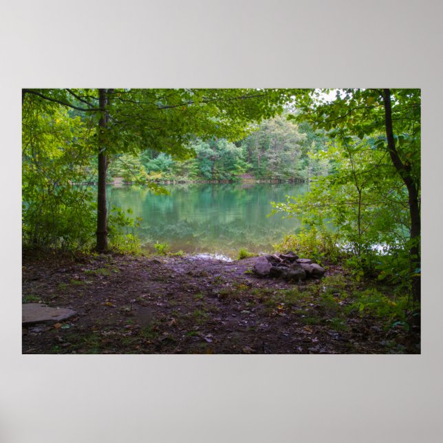 Appalachian Mountain Lake Scene Poster (Front)