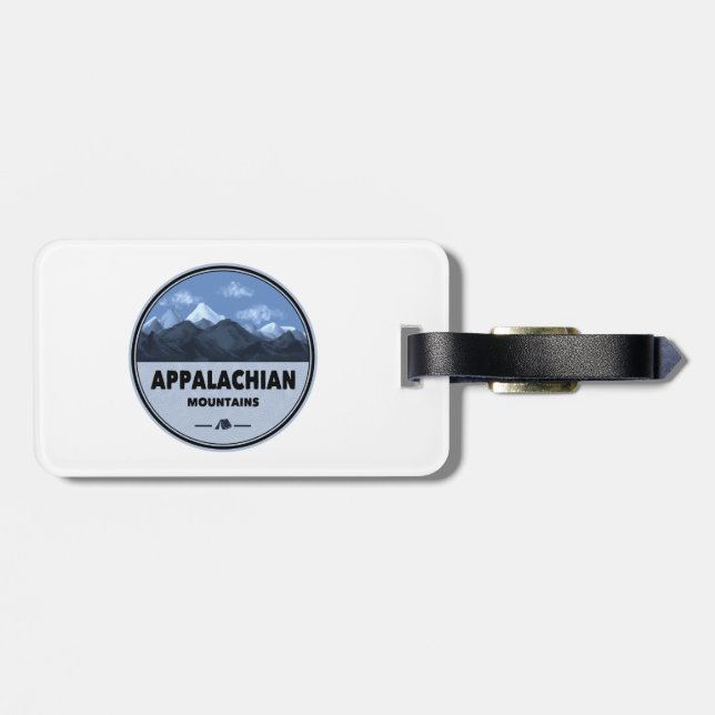 Appalachian Mountains Camping Luggage Tag (Back Horizontal)