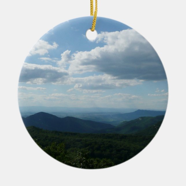 Appalachian Mountains II Shenandoah Ceramic Tree Decoration (Front)