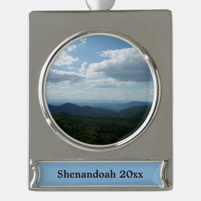 Appalachian Mountains II Shenandoah Silver Plated Banner Ornament (Front)
