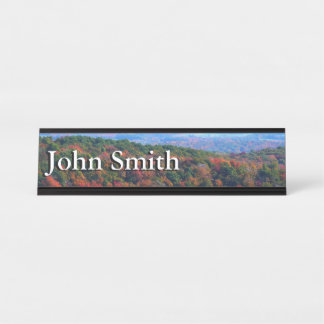 Appalachian Mountains in Fall Desk Name Plate