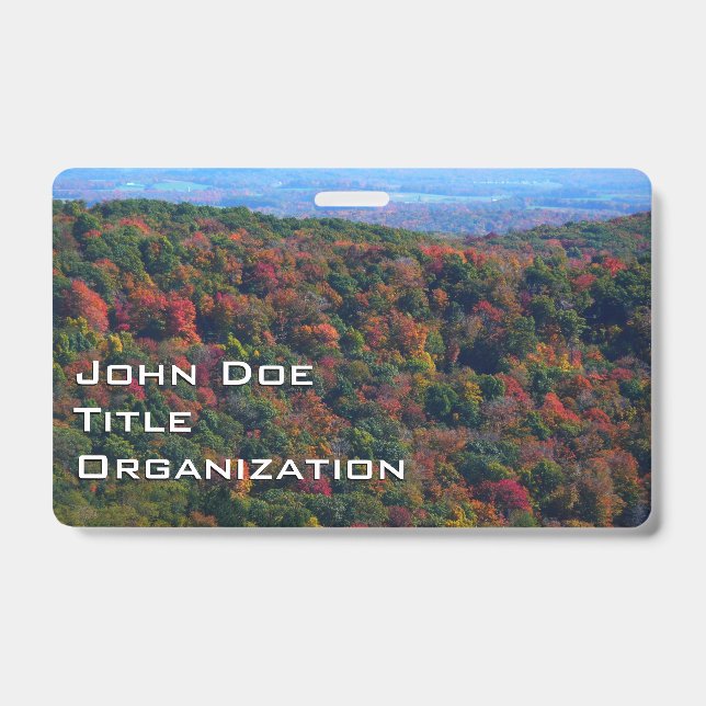 Appalachian Mountains in Fall ID Badge (Front)